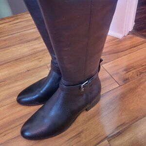 Naturalizer "Rena" Black Leather Riding boots. NIB. Size 6.5 Wide Calf